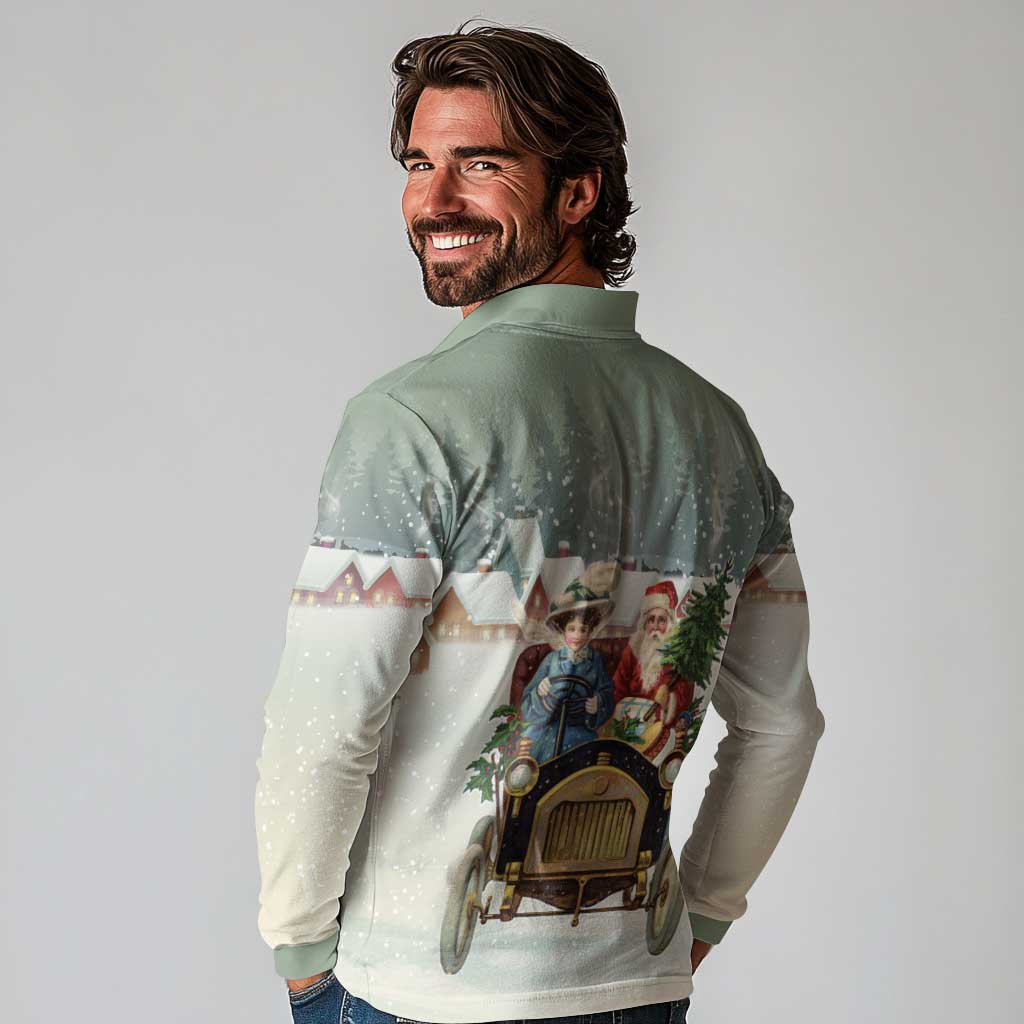Estonia Christmas Long Sleeve Polo Shirt Roomsaid Joulupuhi - Wonder Print Shop