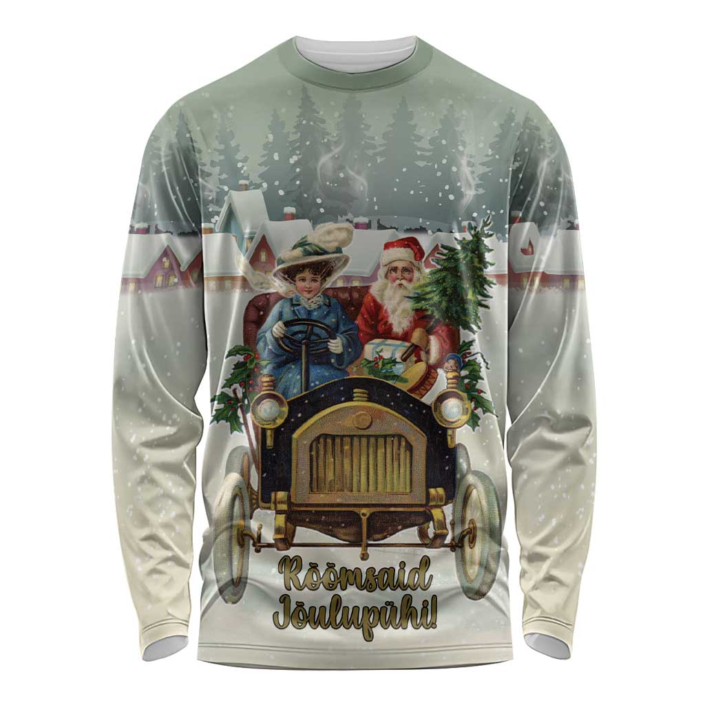 Estonia Christmas Long Sleeve Shirt Roomsaid Joulupuhi - Wonder Print Shop