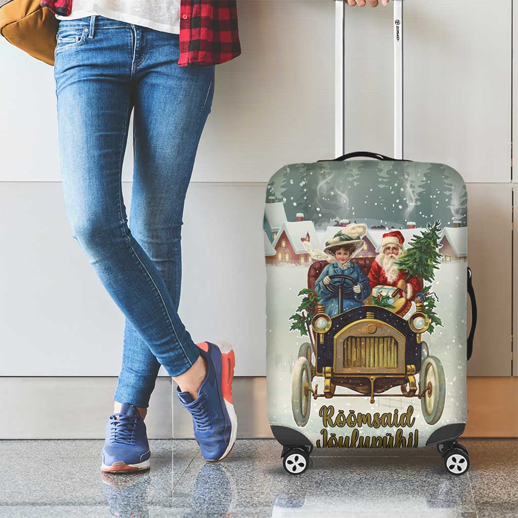 Estonia Christmas Luggage Cover Roomsaid Joulupuhi - Wonder Print Shop