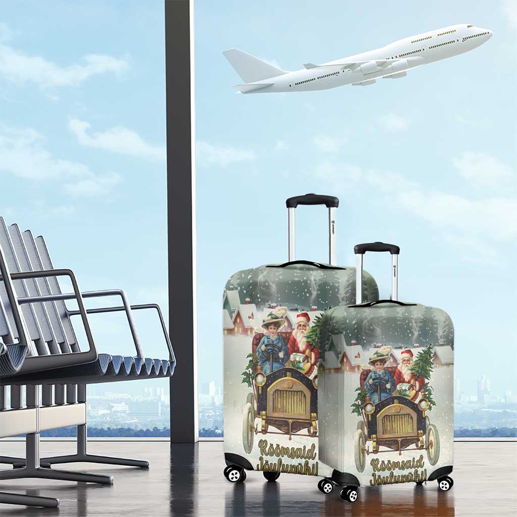 Estonia Christmas Luggage Cover Roomsaid Joulupuhi - Wonder Print Shop