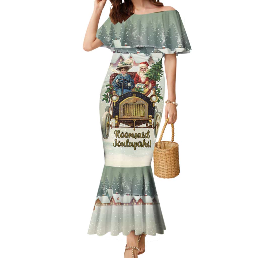 Estonia Christmas Mermaid Dress Roomsaid Joulupuhi - Wonder Print Shop