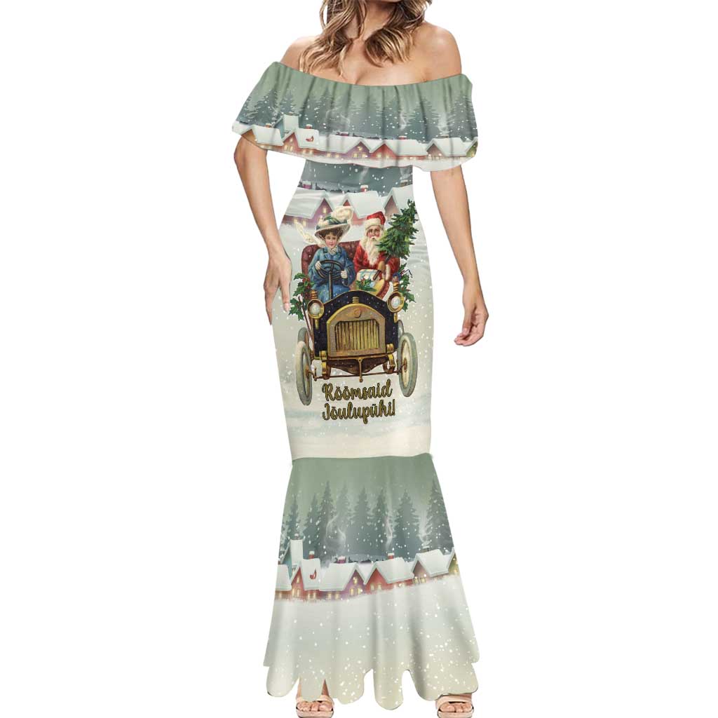 Estonia Christmas Mermaid Dress Roomsaid Joulupuhi - Wonder Print Shop