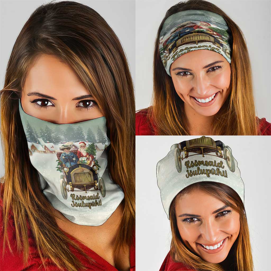 Estonia Christmas Neck Gaiter Roomsaid Joulupuhi - Wonder Print Shop