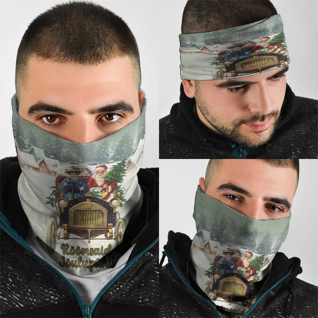 Estonia Christmas Neck Gaiter Roomsaid Joulupuhi - Wonder Print Shop