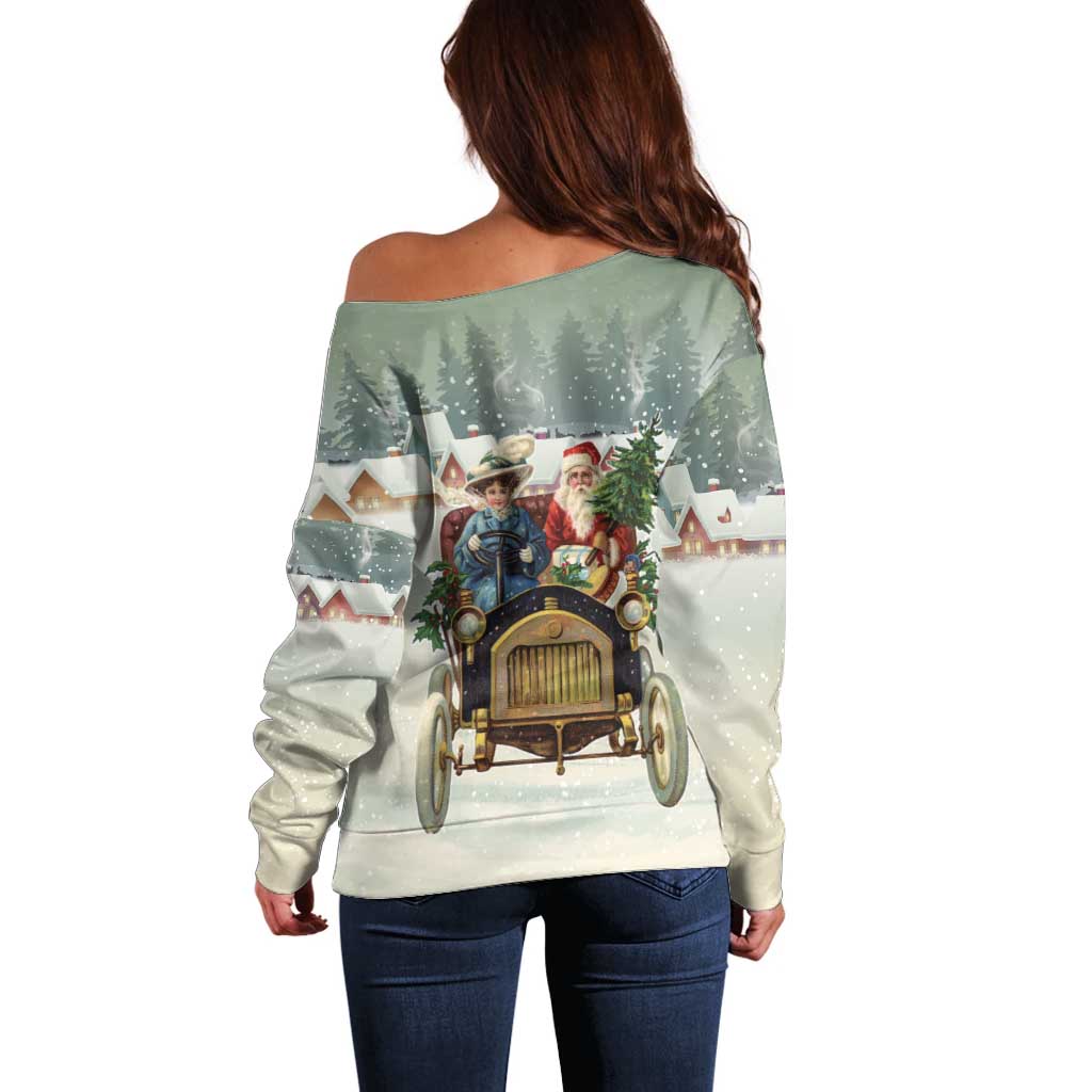 Estonia Christmas Off Shoulder Sweater Roomsaid Joulupuhi - Wonder Print Shop