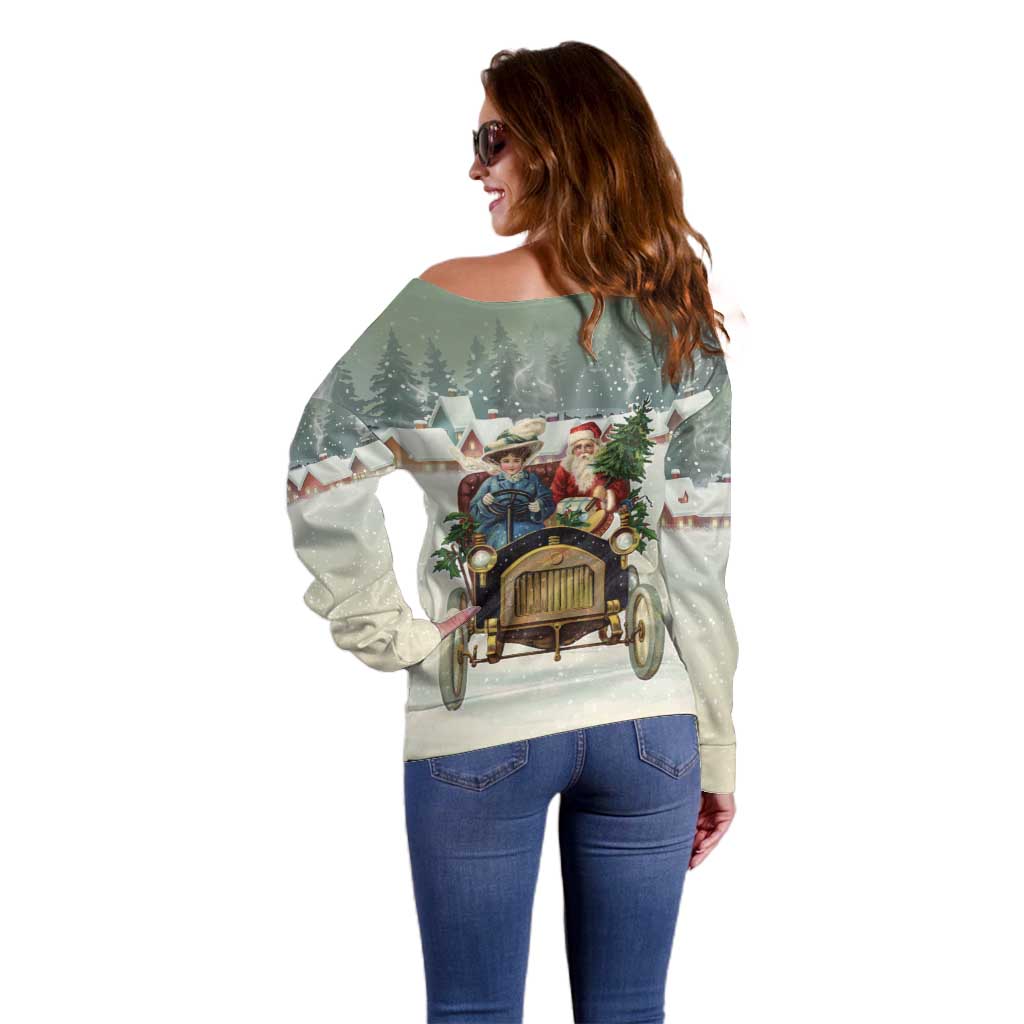 Estonia Christmas Off Shoulder Sweater Roomsaid Joulupuhi - Wonder Print Shop