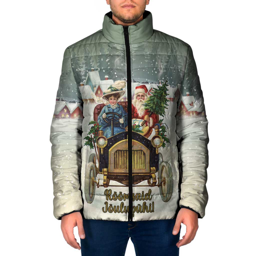 Estonia Christmas Padded Jacket Roomsaid Joulupuhi - Wonder Print Shop