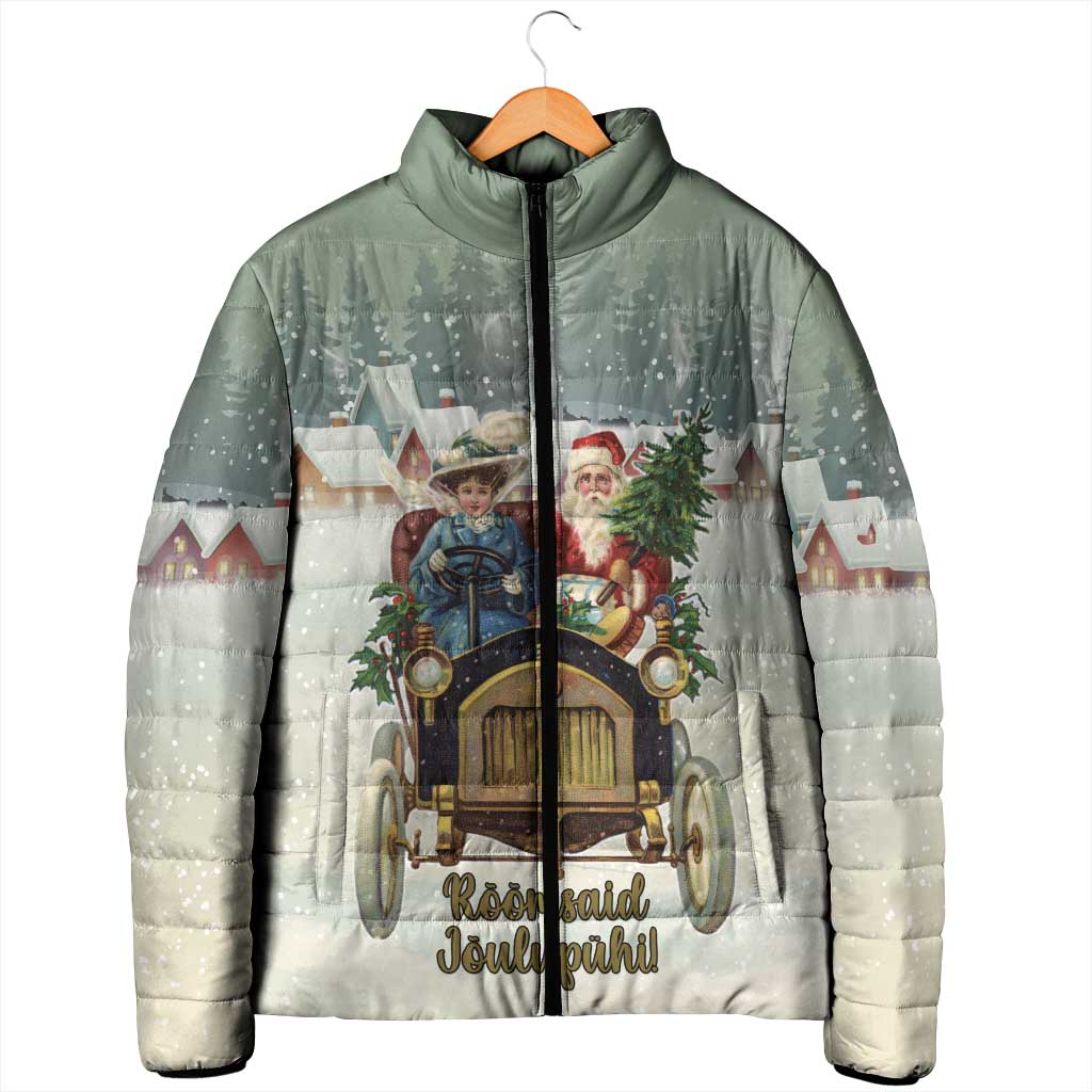 Estonia Christmas Padded Jacket Roomsaid Joulupuhi - Wonder Print Shop