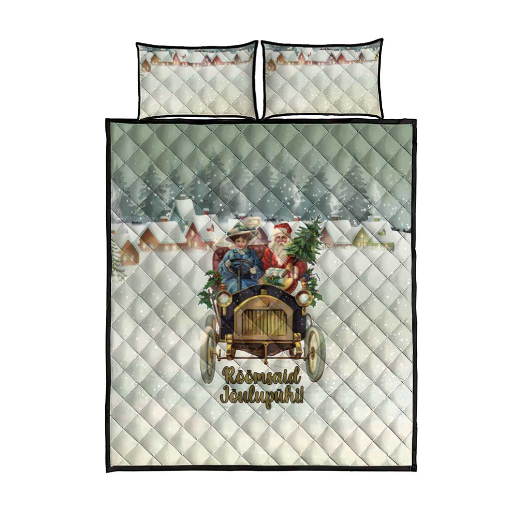 Estonia Christmas Quilt Bed Set Roomsaid Joulupuhi - Wonder Print Shop
