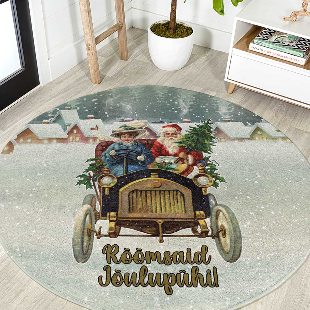 Estonia Christmas Round Carpet Roomsaid Joulupuhi - Wonder Print Shop