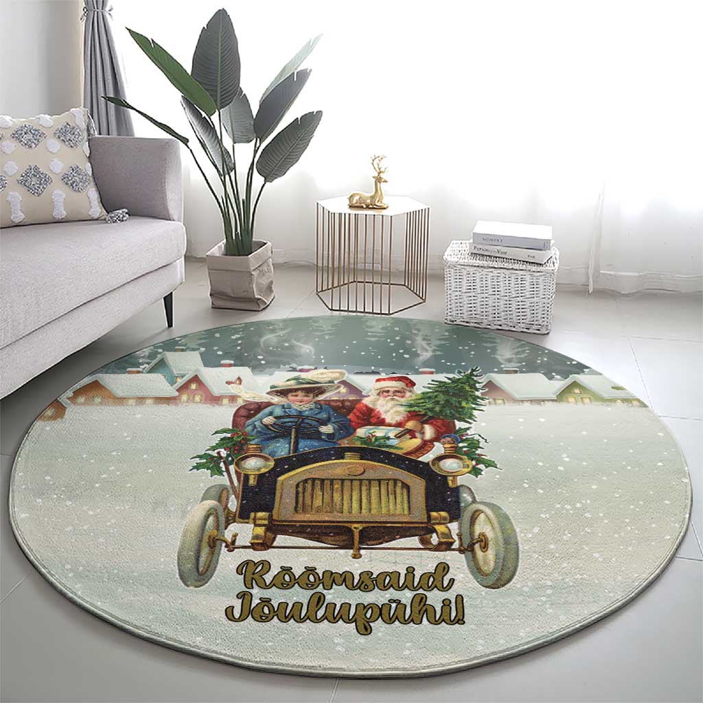 Estonia Christmas Round Carpet Roomsaid Joulupuhi - Wonder Print Shop