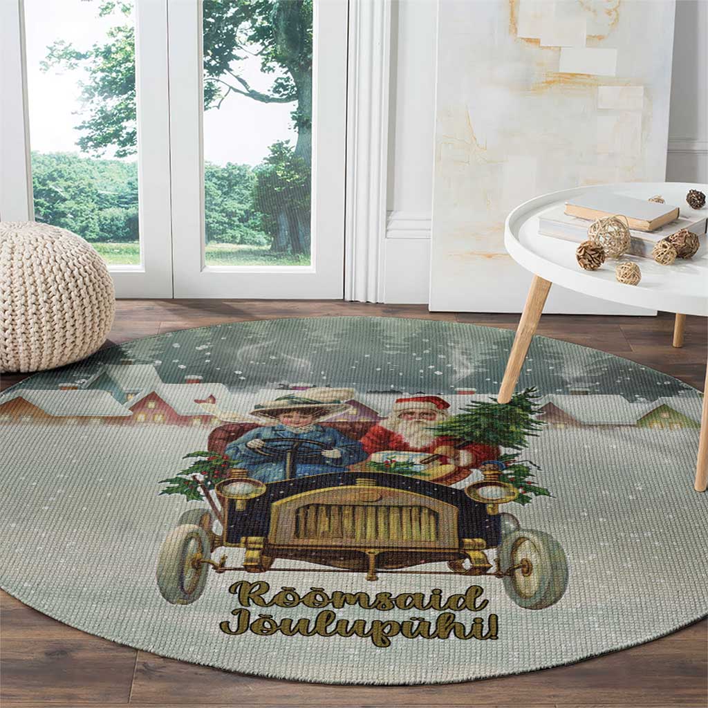 Estonia Christmas Round Carpet Roomsaid Joulupuhi - Wonder Print Shop
