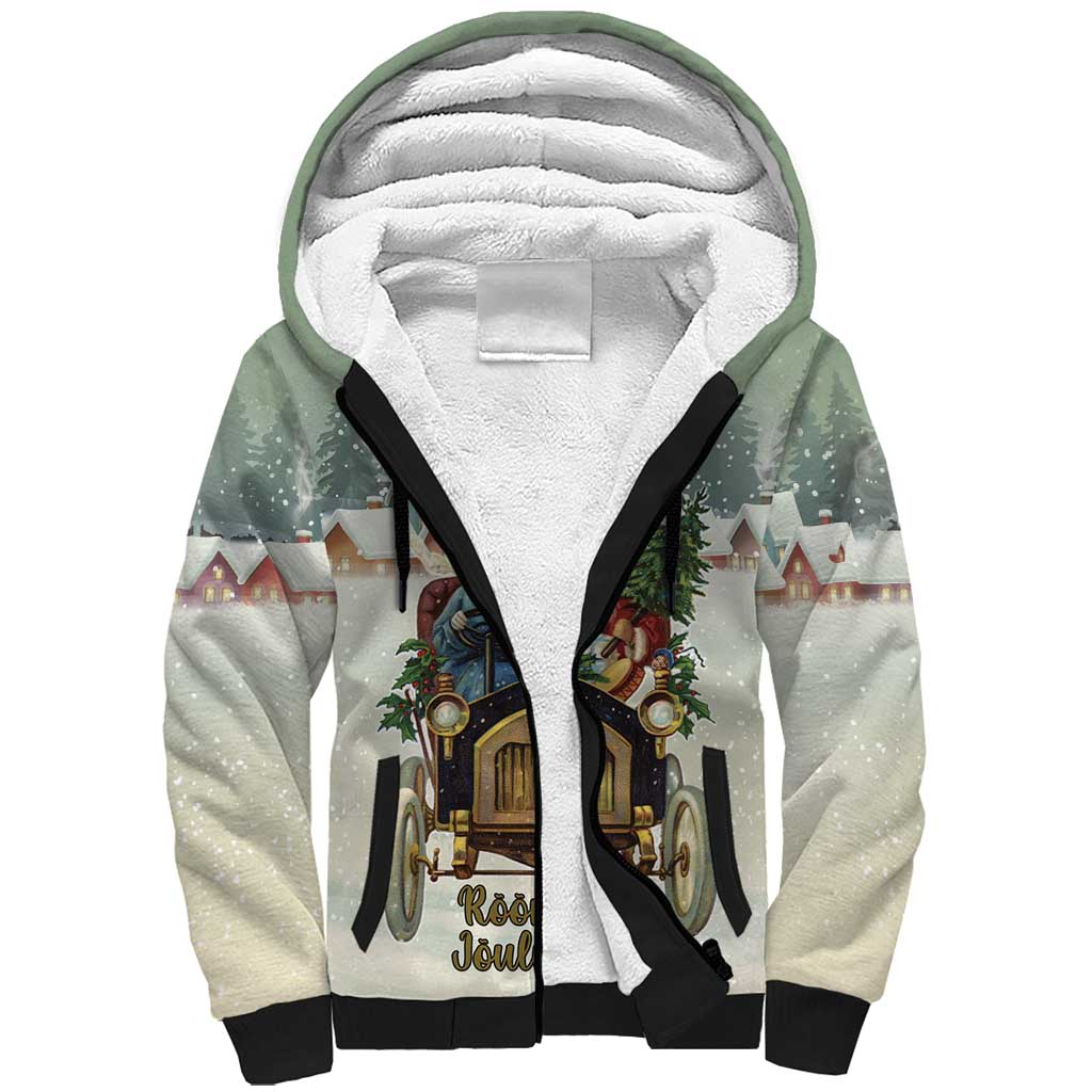 Estonia Christmas Sherpa Hoodie Roomsaid Joulupuhi - Wonder Print Shop