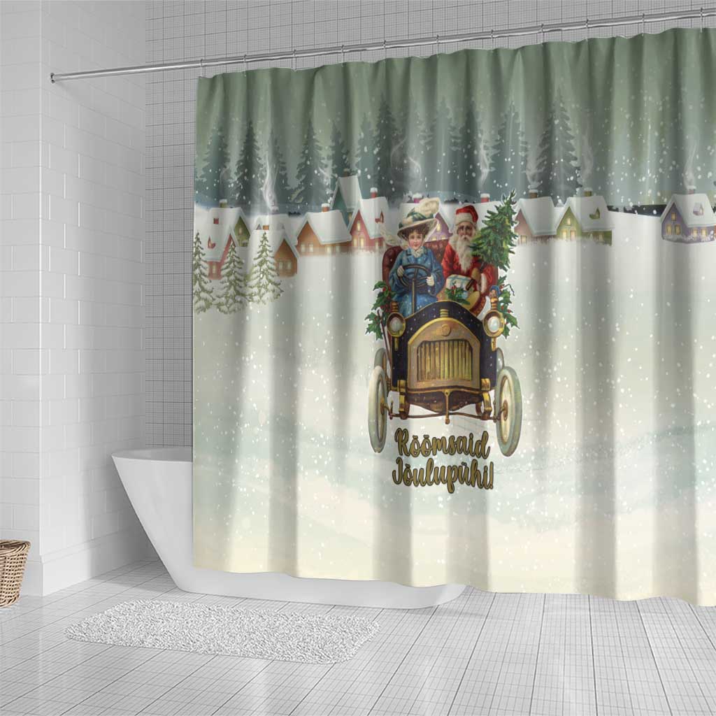 Estonia Christmas Shower Curtain Roomsaid Joulupuhi - Wonder Print Shop