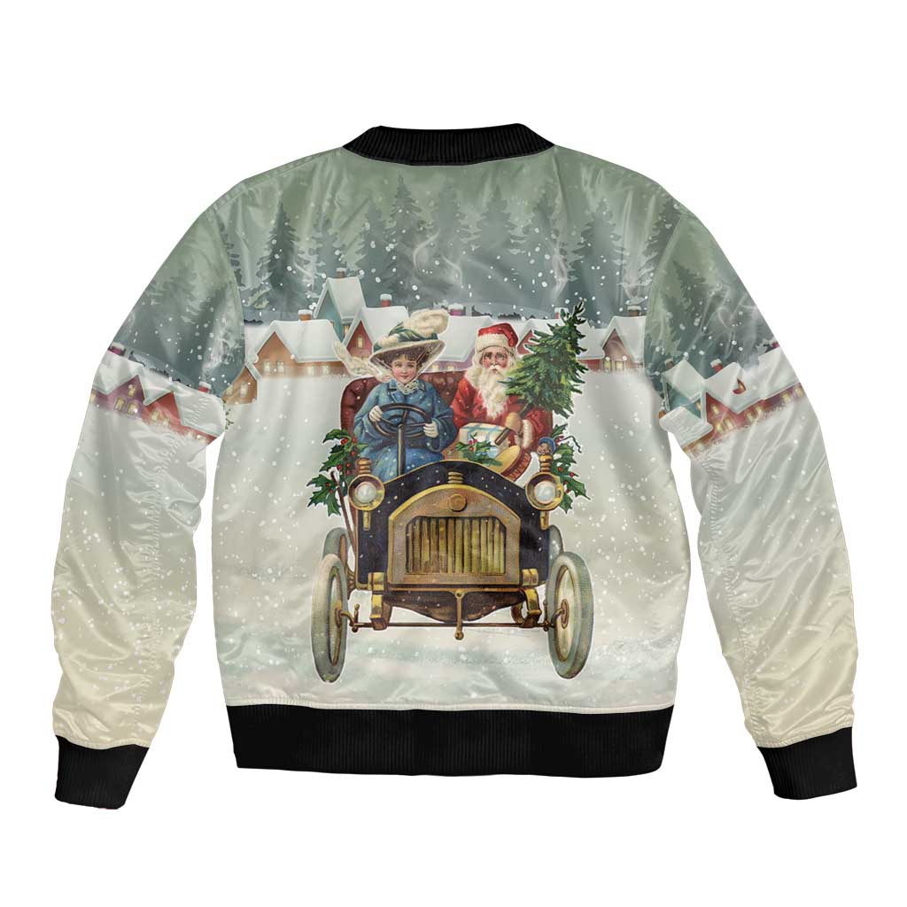 Estonia Christmas Sleeve Zip Bomber Jacket Roomsaid Joulupuhi - Wonder Print Shop