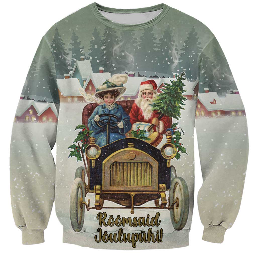Estonia Christmas Sweatshirt Roomsaid Joulupuhi - Wonder Print Shop