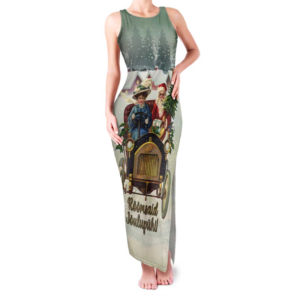 Estonia Christmas Tank Maxi Dress Roomsaid Joulupuhi - Wonder Print Shop