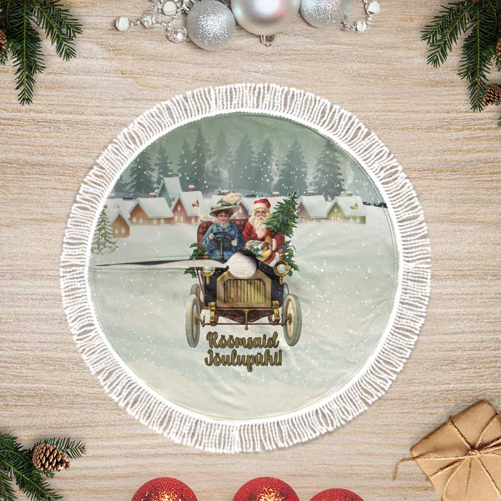 Estonia Christmas Tree Skirt Roomsaid Joulupuhi - Wonder Print Shop