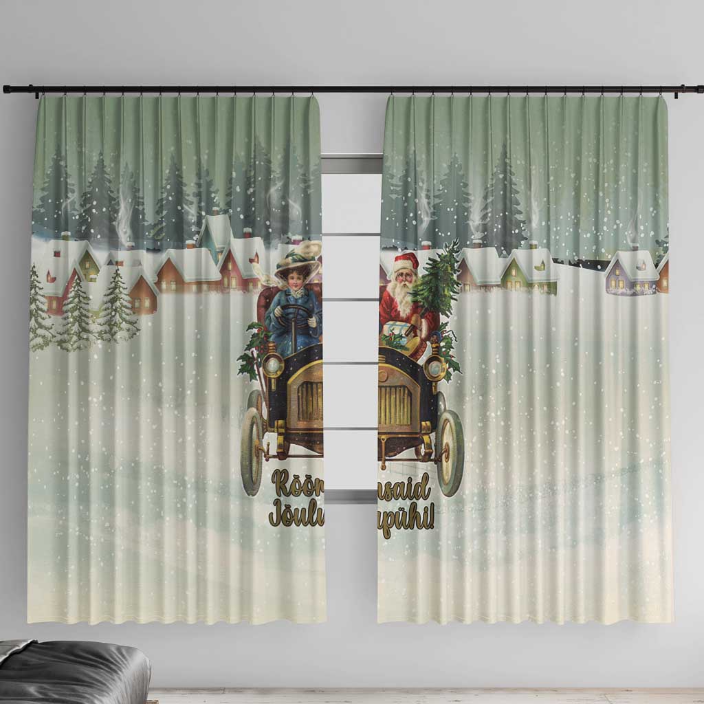 Estonia Christmas Window Curtain Roomsaid Joulupuhi - Wonder Print Shop
