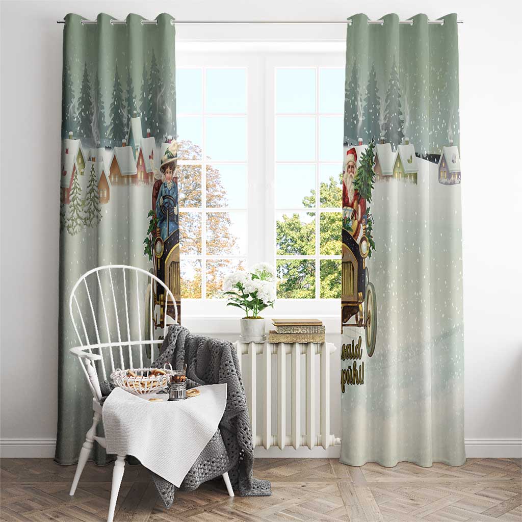 Estonia Christmas Window Curtain Roomsaid Joulupuhi - Wonder Print Shop