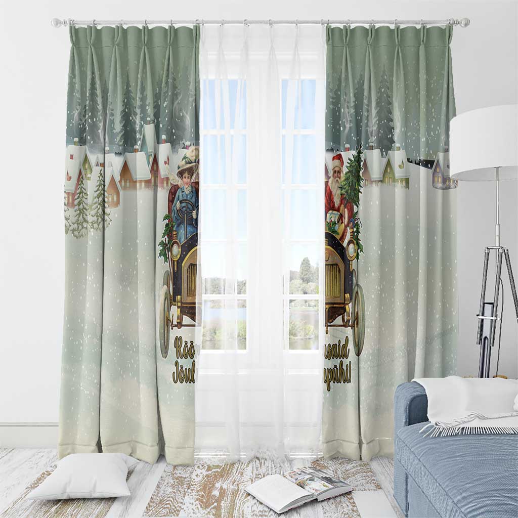 Estonia Christmas Window Curtain Roomsaid Joulupuhi - Wonder Print Shop