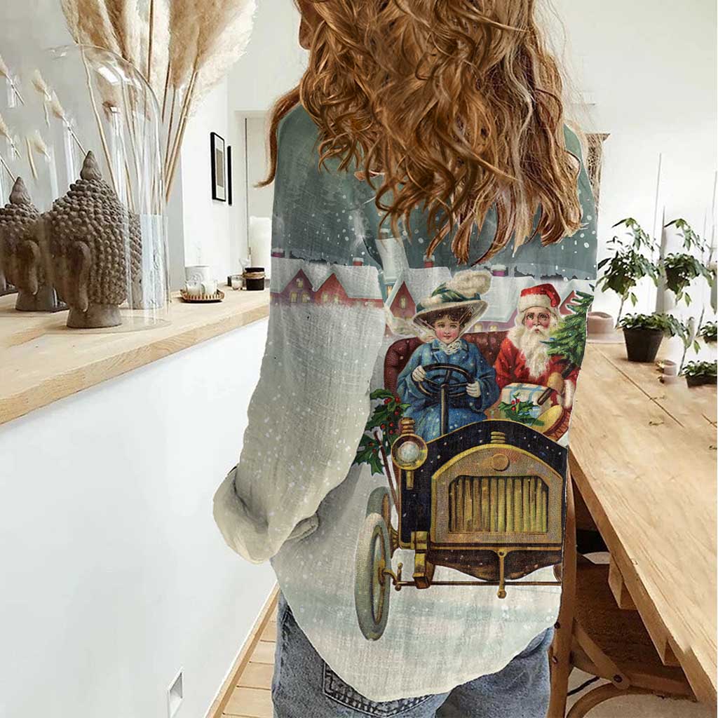 Estonia Christmas Women Casual Shirt Roomsaid Joulupuhi - Wonder Print Shop