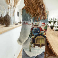 Estonia Christmas Women Casual Shirt Roomsaid Joulupuhi - Wonder Print Shop