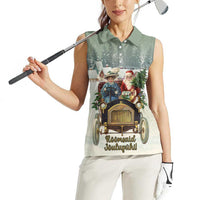 Estonia Christmas Women Sleeveless Polo Shirt Roomsaid Joulupuhi - Wonder Print Shop