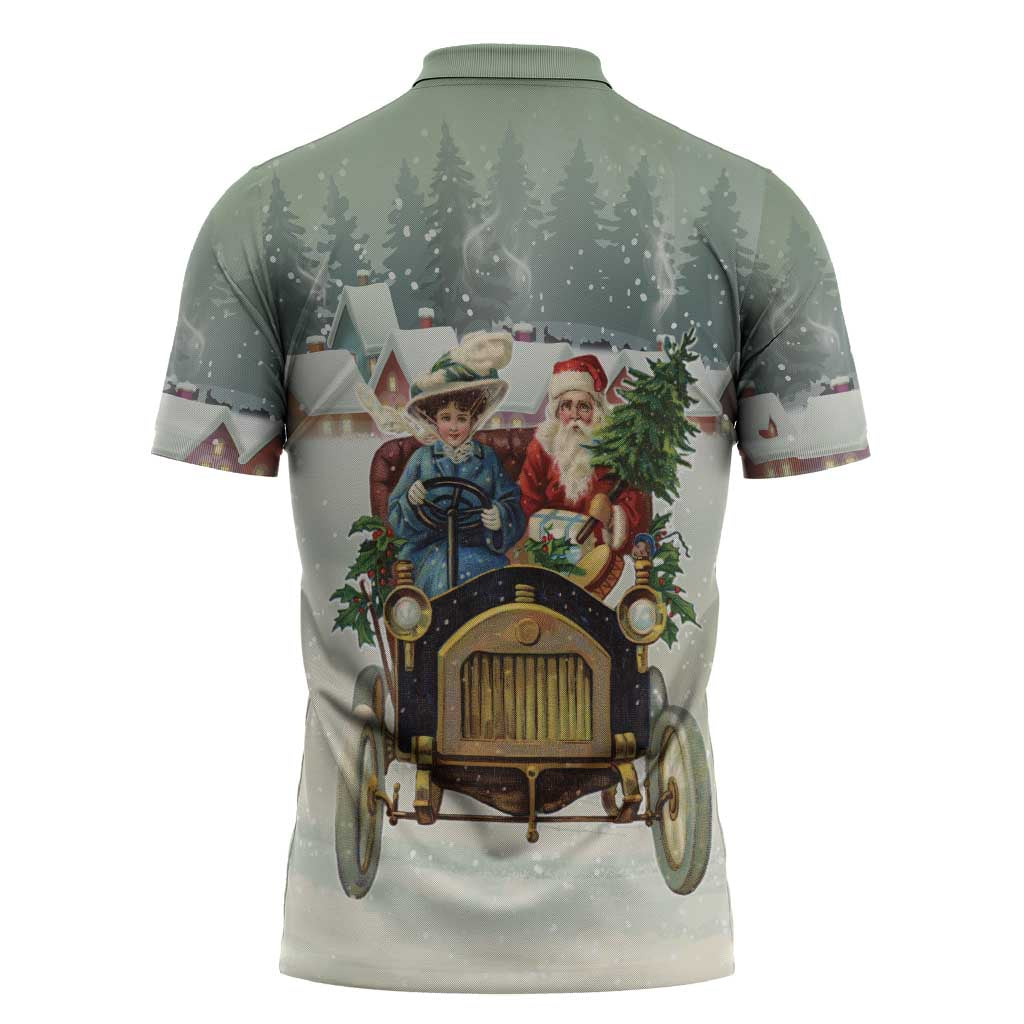 Estonia Christmas Zipper Polo Shirt Roomsaid Joulupuhi - Wonder Print Shop