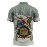 Estonia Christmas Zipper Polo Shirt Roomsaid Joulupuhi - Wonder Print Shop