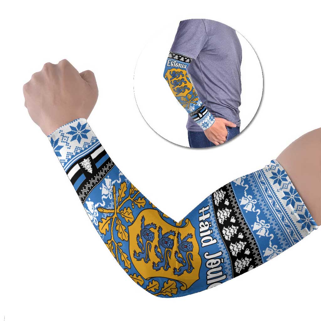 Estonia Christmas Arm Sleeves Coat Of Arms Haid Joule - Wonder Print Shop
