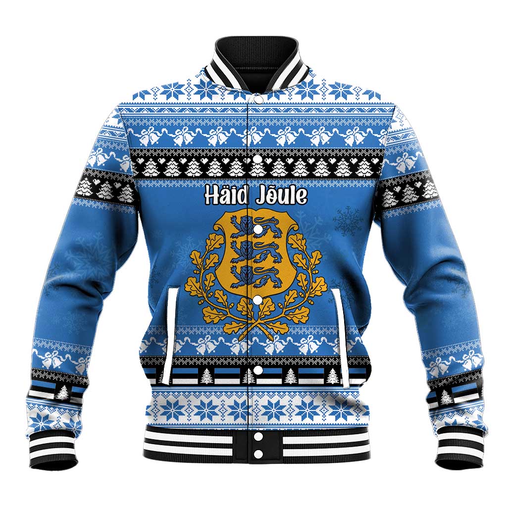 Estonia Christmas Baseball Jacket Coat Of Arms Haid Joule - Wonder Print Shop
