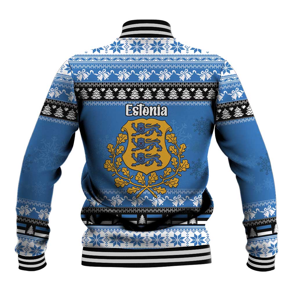 Estonia Christmas Baseball Jacket Coat Of Arms Haid Joule - Wonder Print Shop