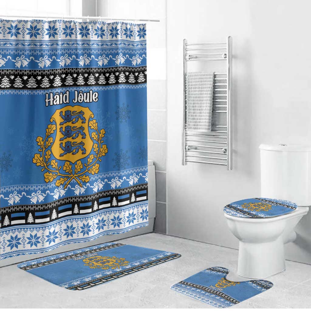 Estonia Christmas Bathroom Set Coat Of Arms Haid Joule - Wonder Print Shop