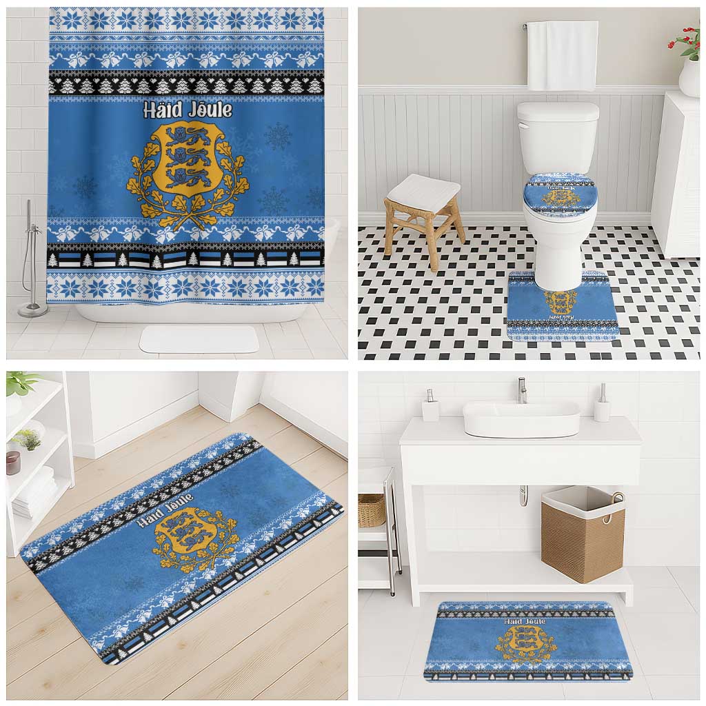 Estonia Christmas Bathroom Set Coat Of Arms Haid Joule - Wonder Print Shop