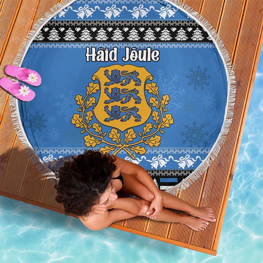 Estonia Christmas Beach Blanket Coat Of Arms Haid Joule - Wonder Print Shop