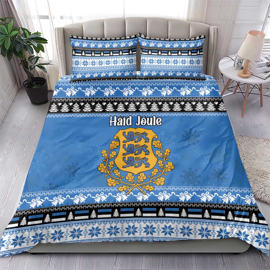 Estonia Christmas Bedding Set Coat Of Arms Haid Joule - Wonder Print Shop