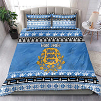 Estonia Christmas Bedding Set Coat Of Arms Haid Joule - Wonder Print Shop