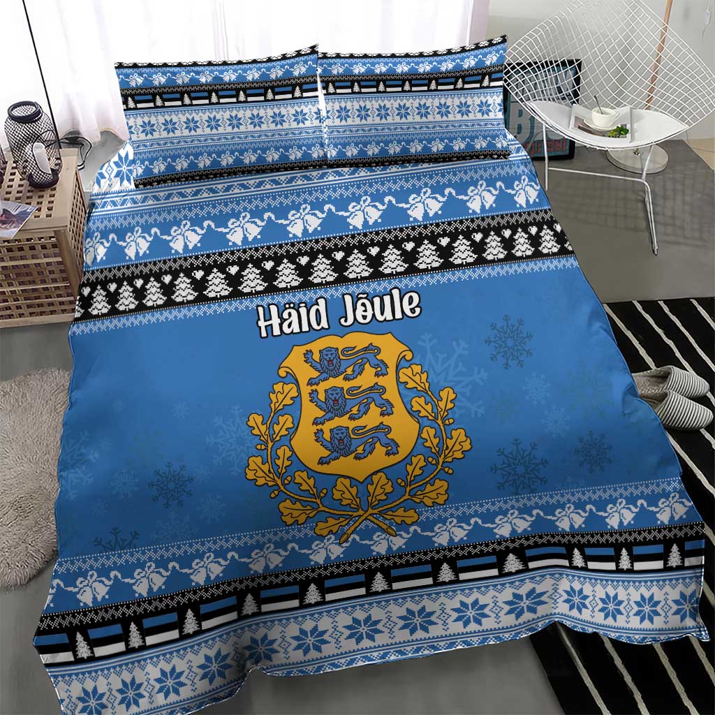 Estonia Christmas Bedding Set Coat Of Arms Haid Joule - Wonder Print Shop