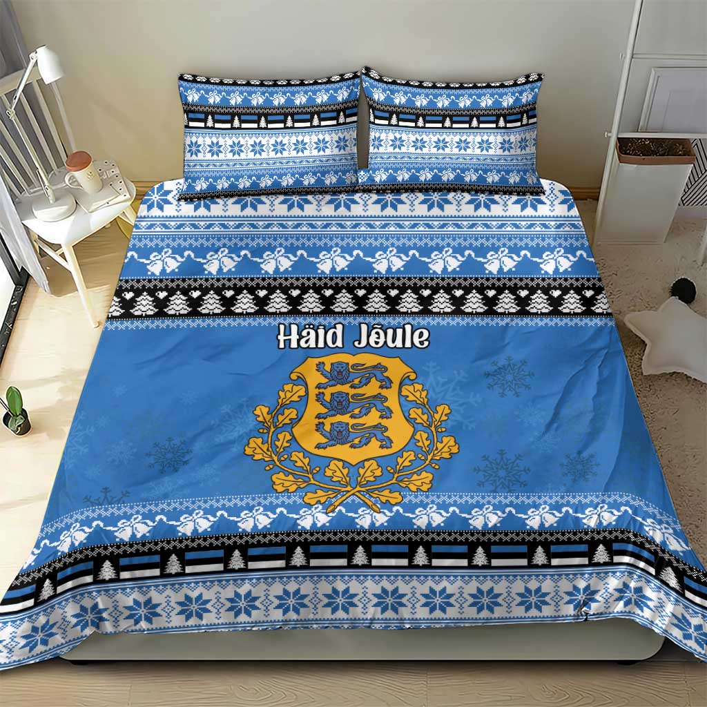 Estonia Christmas Bedding Set Coat Of Arms Haid Joule - Wonder Print Shop