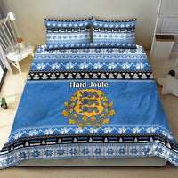 Estonia Christmas Bedding Set Coat Of Arms Haid Joule - Wonder Print Shop