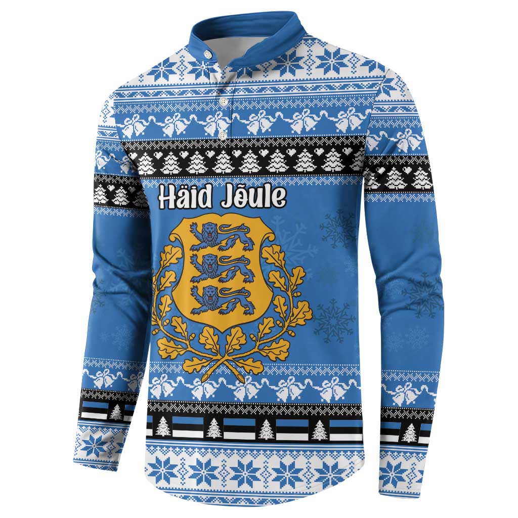 Estonia Christmas Button Sweatshirt Coat Of Arms Haid Joule - Wonder Print Shop