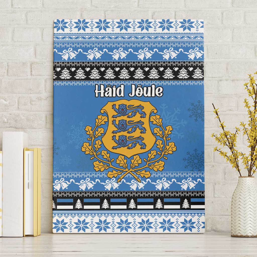 Estonia Christmas Canvas Wall Art Coat Of Arms Haid Joule - Wonder Print Shop