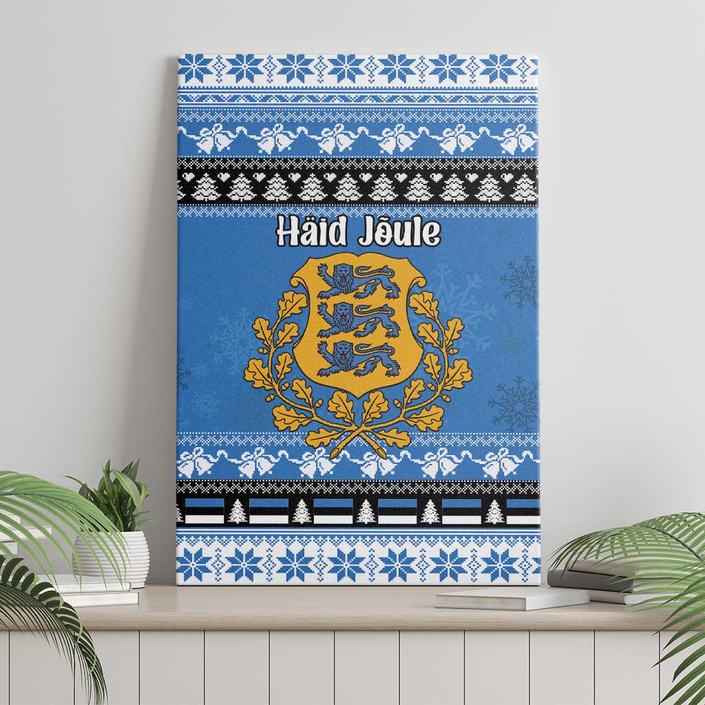 Estonia Christmas Canvas Wall Art Coat Of Arms Haid Joule - Wonder Print Shop