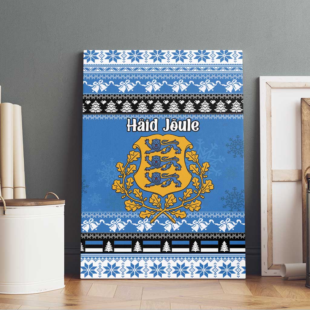 Estonia Christmas Canvas Wall Art Coat Of Arms Haid Joule - Wonder Print Shop