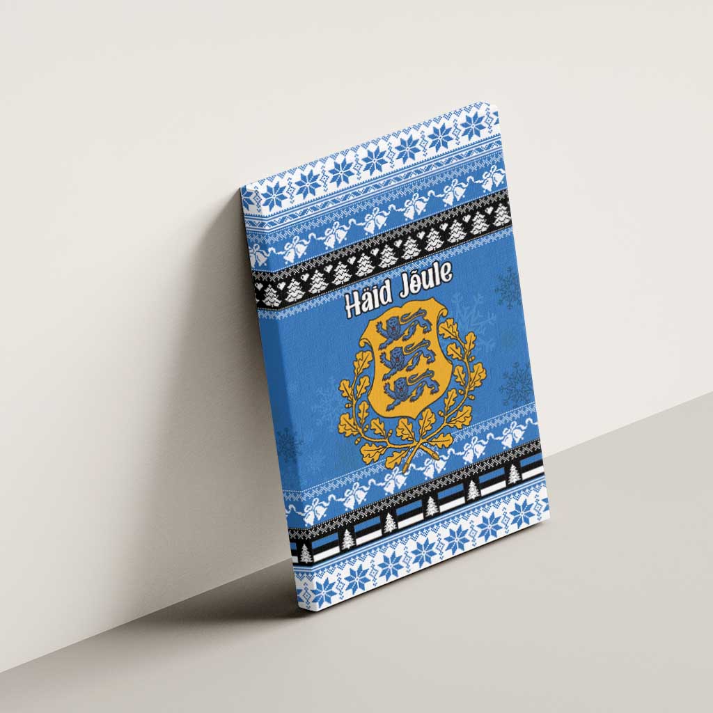 Estonia Christmas Canvas Wall Art Coat Of Arms Haid Joule - Wonder Print Shop
