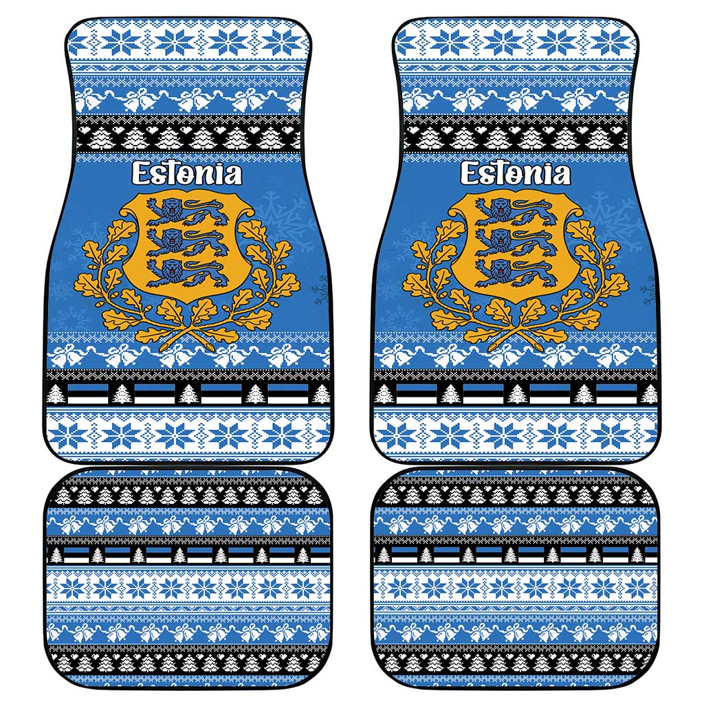 Estonia Christmas Car Mats Coat Of Arms Haid Joule - Wonder Print Shop