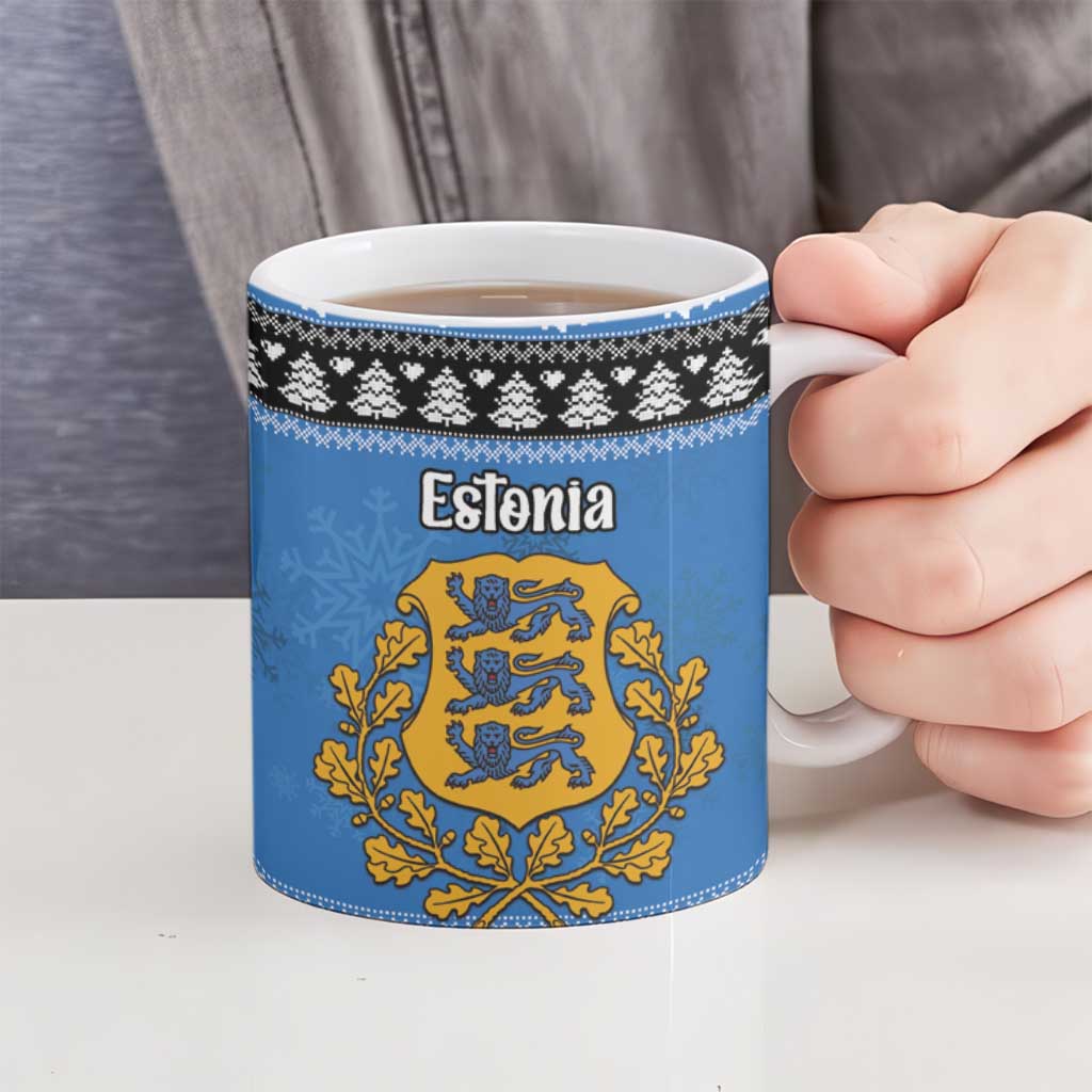 Estonia Christmas Ceramic Mug Coat Of Arms Haid Joule - Wonder Print Shop