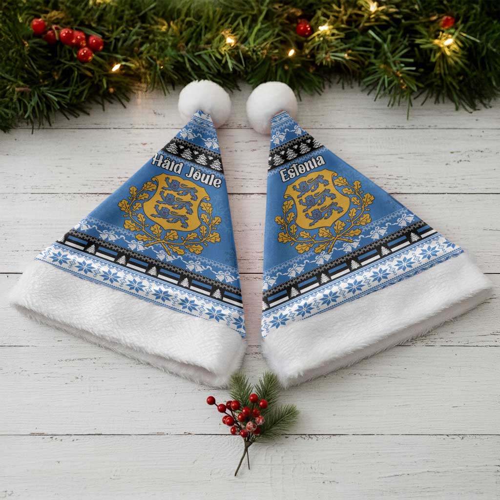 Estonia Christmas Santa Hat Coat Of Arms Haid Joule - Wonder Print Shop