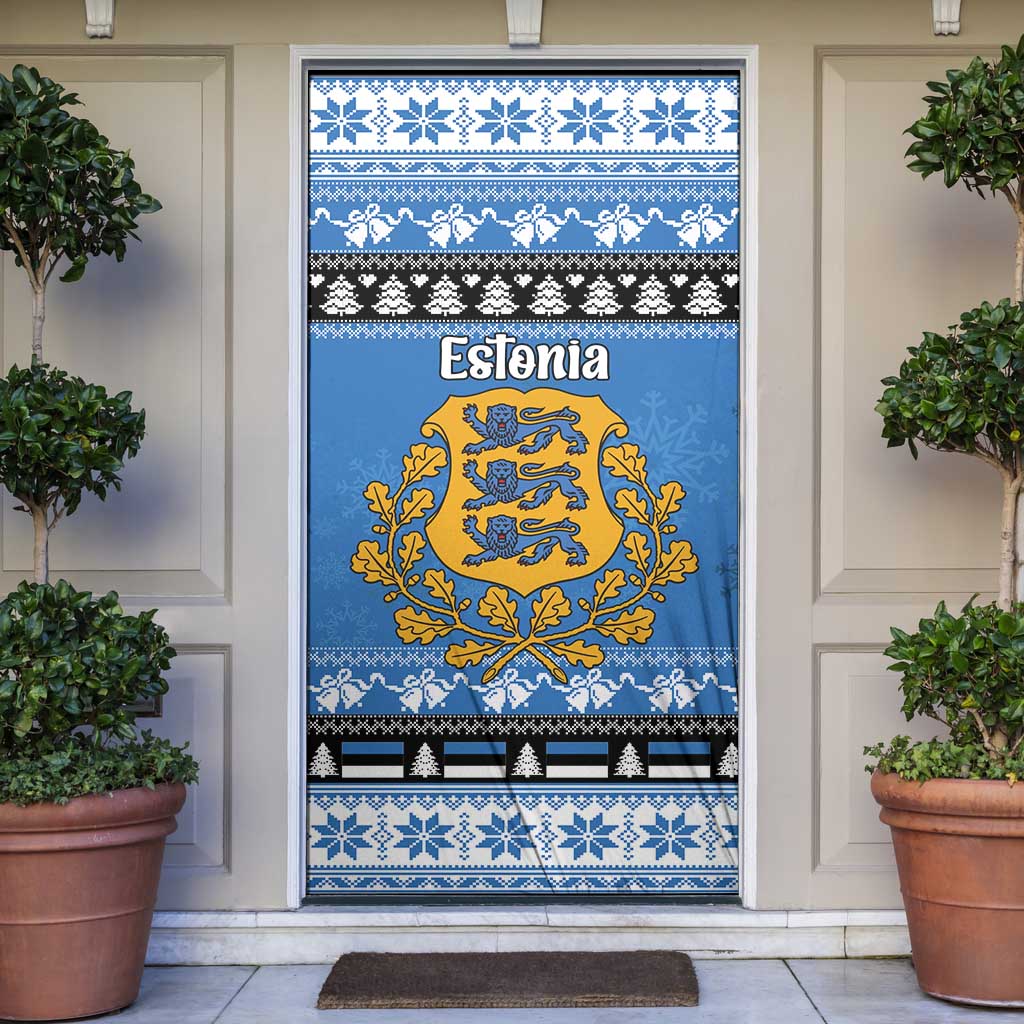 Estonia Christmas Door Cover Coat Of Arms Haid Joule - Wonder Print Shop